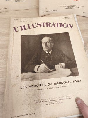 Lot 3 revues L'ILLUSTRATION 1931 Maréchal Joffre Foch couvertures illustrées