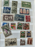 Lot anciens timbres Algérie vintage à trier, motifs variés, oblitérés collection