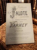 Partition ancienne Fantaisie sur la Falote Varney opéra-comique vintage Tavan