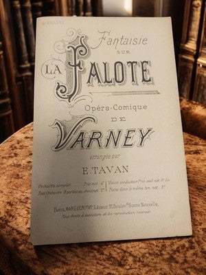 Partition ancienne Fantaisie sur la Falote Varney opéra-comique vintage Tavan