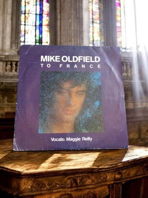 Vinyle 45 tours Mike Oldfield To France vintage, pochette Maggie Reilly