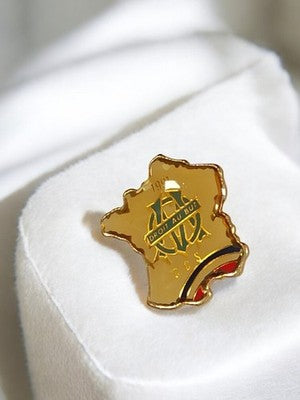 Pin's vintage Olympique de Marseille OM France doré Droit au But football ancien