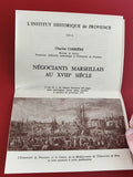 Ancienne brochure vintage négociants marseillais XVIIIe siècle, Institut Provenc