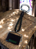 Porte-clés publicitaire vintage BAROCLEM tressé noir vert rétro France