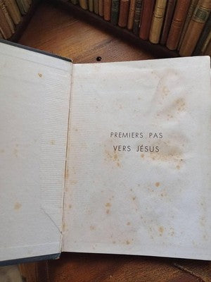 Livre ancien Premiers pas vers Jésus catéchisme Avignon Éditions Tardy vintage