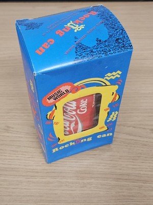 Figurine canette Coca Cola Rocking Can vintage Music World boîte d'origine