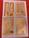 Lot ancien cartes postales oblitérées philatélie, écriture manuscrite, décor vin