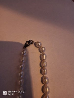 Bracelet perles fantaisie vintage années 80 fermoir noir rétro élégant