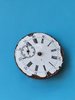 Montre gousset ancienne à cadran émaillé blanc, pour pièces ou restauration vint
