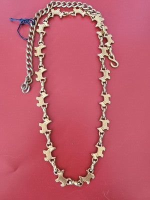 Ceinture femme vintage en métal, style ancien, marque Ancienne, accessoire rétro