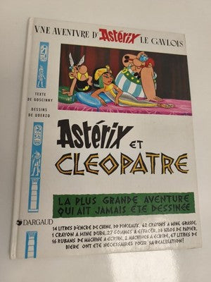 Bande dessinée Astérix et Cléopâtre Dargaud 1989 couverture rigide FR