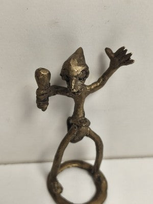 Sculpture africaine ancienne bronze figurine artisanale statuette ethnique