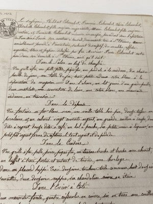 Lettre manuscrite administrative 1814 XIXe papier timbré 75 c France Colombet