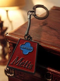 Porte-clés publicitaire vintage Fleur Bleue Métis rouge bleu rétro