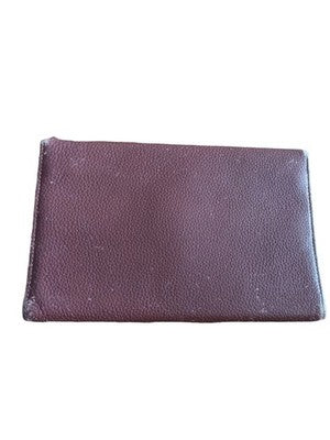 Portefeuille Longchamp Paris femme marron cuir grainé pochette porte-monnaie