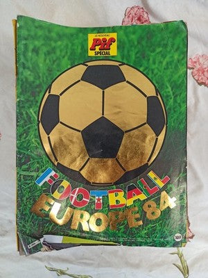 Magazine Pif Spécial Football Europe 84 vintage, couverture dorée, à restaurer