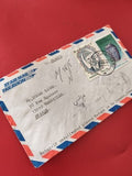 Ancienne enveloppe avion timbres oblitérés Pakistan pour collection philatélie