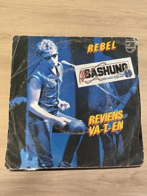 Vintage 45 tours Bashung ancien vinyle rétro collection état à restaurer rare