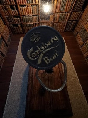 Plaque publicitaire ancienne Carlsberg Beer – enseigne vintage rétro bar déco