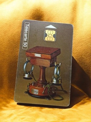 Télécarte 50 unités vintage, carte téléphonique ancienne, téléphone rétro