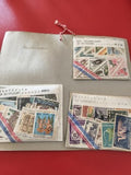 Lot anciens timbres monde, vrac collection, thématique Asie, pochette vintage