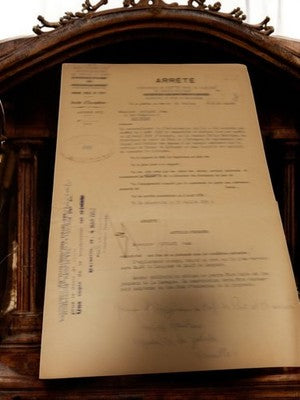Arrêté préfectoral ancien Marseille années 1930-40 document administratif vintag