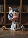 Figurine Petshop vintage zèbre yeux bleus jouet ancien LPS