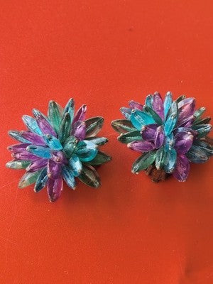 Paire de boucles d’oreilles vintage ancien rétro bijou original pour collectionn