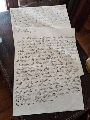 Lettre manuscrite 6 octobre 1918 Guerre 14-18 – Correspondance intime famille