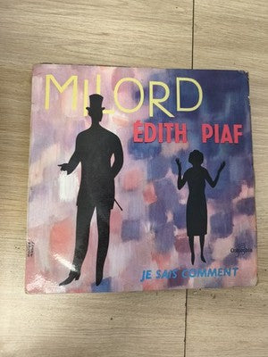 Vintage 45T Édith Piaf Milord Je Sais Comment pochette originale rétro