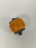 Pendentif écureuil en bakélite Catalin et argent 925, bijou animalier original