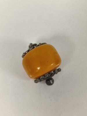 Pendentif écureuil en bakélite Catalin et argent 925, bijou animalier original