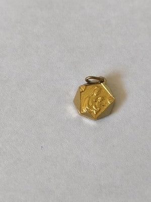 Petite médaille religieuse catholique ancienne vintage, objet de piété collectio