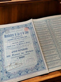 Action au porteur Manufactures de Lin et de Coton 1920s document financier vinta