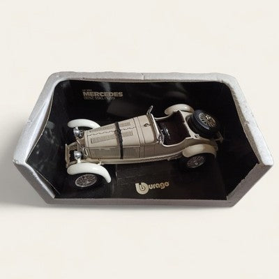 Voiture miniature Burago Mercedes SSKL métal blanc, modèle 1:18 édition limitée