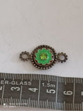 Pendentif Remy Dis Paris vintage émaillé vert années 80/90 France