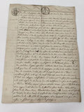 Acte manuscrit 1816 papier timbré Louis XVIII succession Colombet XIXe