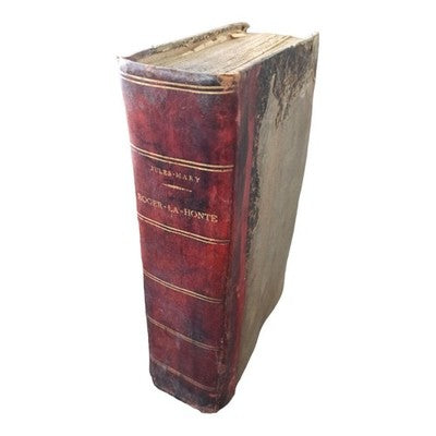 Livre Jules Mary Roger La Honte XIXe siècle reliure cuir gravures