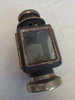 Lampe de calèche ancienne vintage rétro, finition dorée, déco attelage cheval