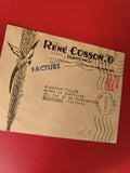 Ancienne lettre vintage timbres oblitérés René Cosson Paris, collection philatél