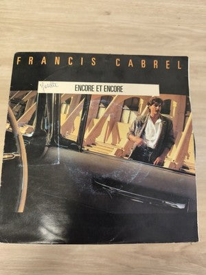 Vintage 45 tours ancien vinyle Francis Cabrel disque rétro collection état usagé