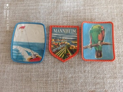 Lot 3 écussons publicitaires Café Maurice vintage – broderie appliquée