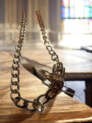 Ceinture chaîne vintage femme dorée rétro, maille large métal, accessoire mode