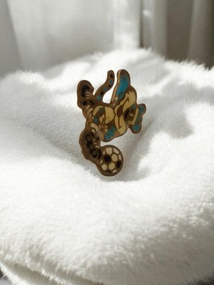 Pin's vintage Olympique de Marseille OM mascotte football rétro ancien badge