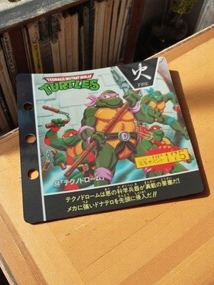 Carte Carddass vintage Tortues Ninja TMNT Japon années 90, visuel Donatello
