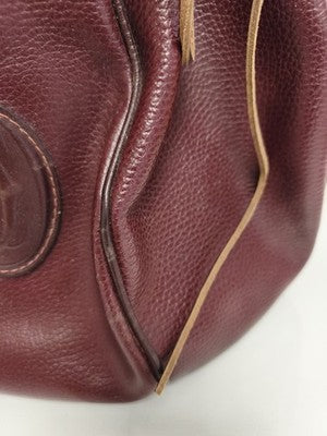 Sac seau Cartier bordeaux en cuir logo ovale, bandoulière, sac à main femme