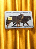 Carte téléphonique vintage Télécarte 50 loups puce France années 90