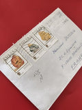 Ancienne enveloppe timbrée Pologne oblitérée philatélie collection vintage