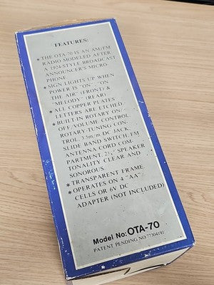 Microphone radio vintage AM/FM OTA-70 rétro déco On The Air ancien