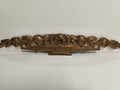 Ornement ancien en bronze doré décor floral rosace applique dessus porte